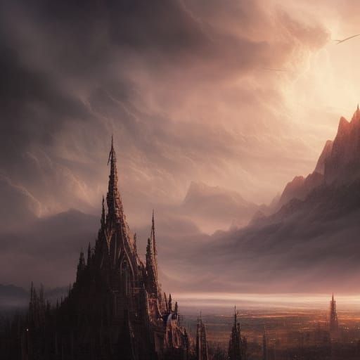 Epic Digital Matte Painting of Heaven