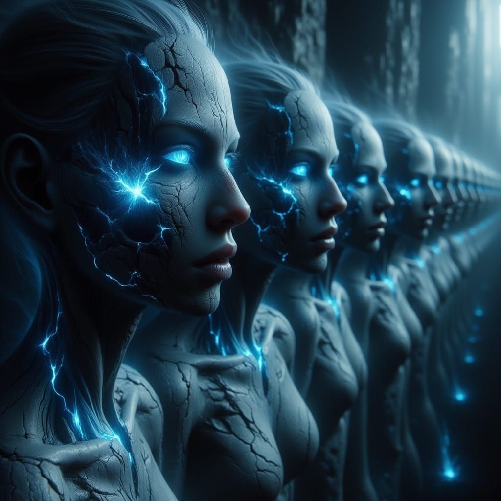 Ethereal Ghosts in a Haunted Cave