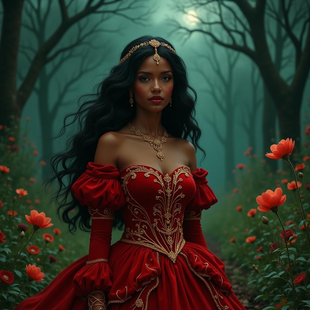 Majestic Princess in Emerald Forest, Holographic Detail