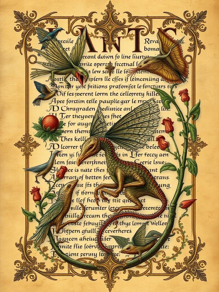 Voynich Manuscript Inspired Fauna in Medieval Illumination