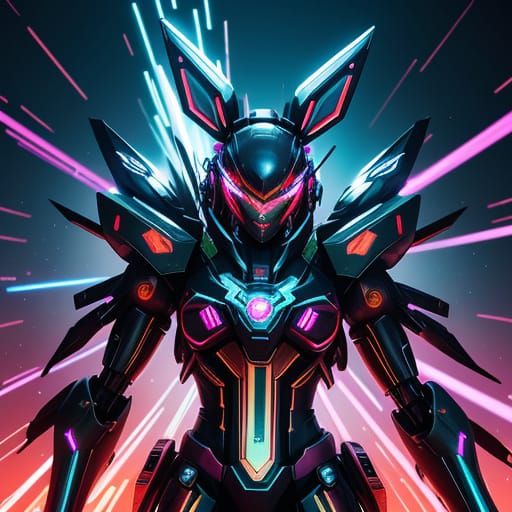 Cyberpunk Mecha Rabbit Fox Lady Engages WoTar Draygon in Epi...