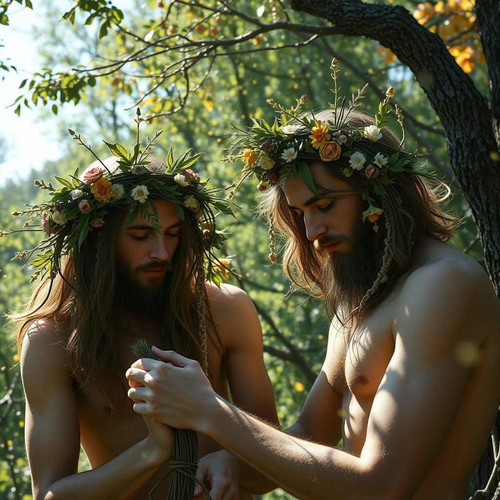 Enchanted Sorcerer in Floral Wonderland