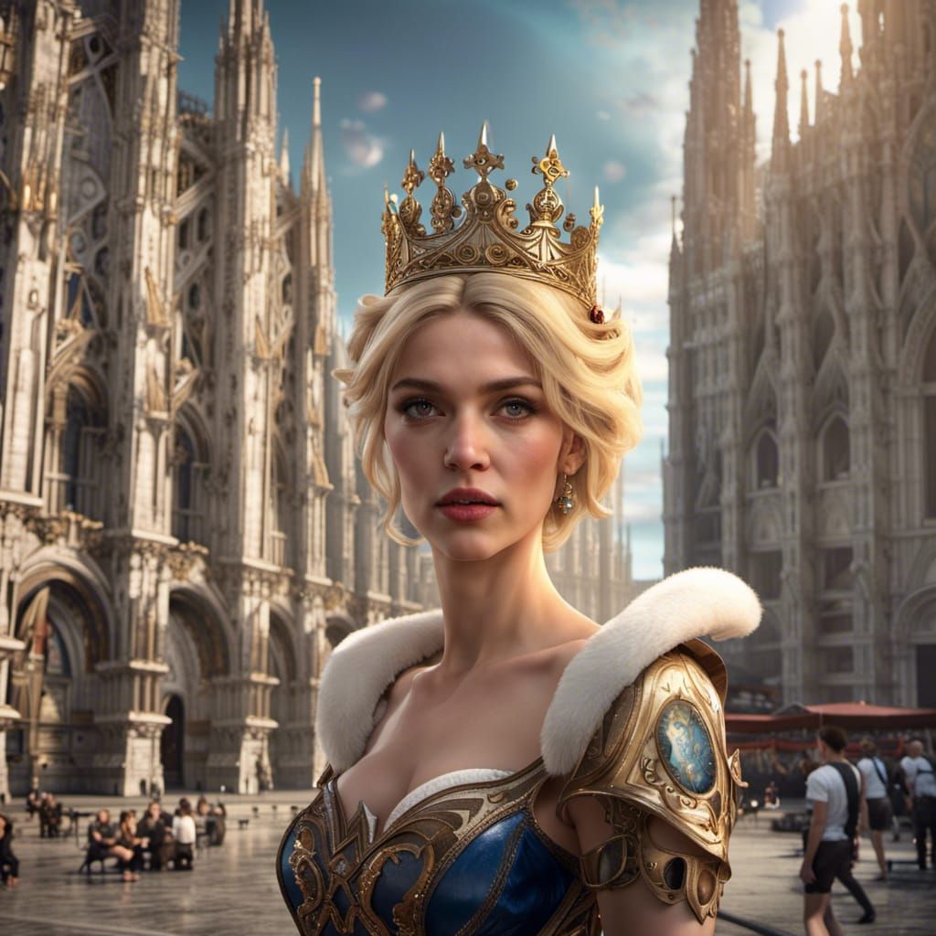 Blonde Princess in Milan: Fantasy Concept Art