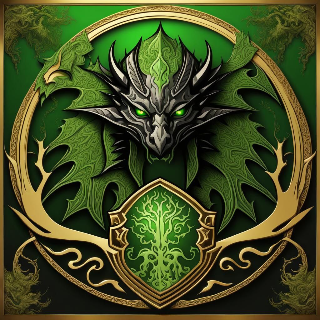 Black Dragon Elvish Coat of Arms.