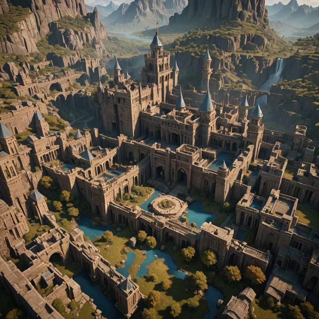 Historical Scene in Detailed Matte Painting Style