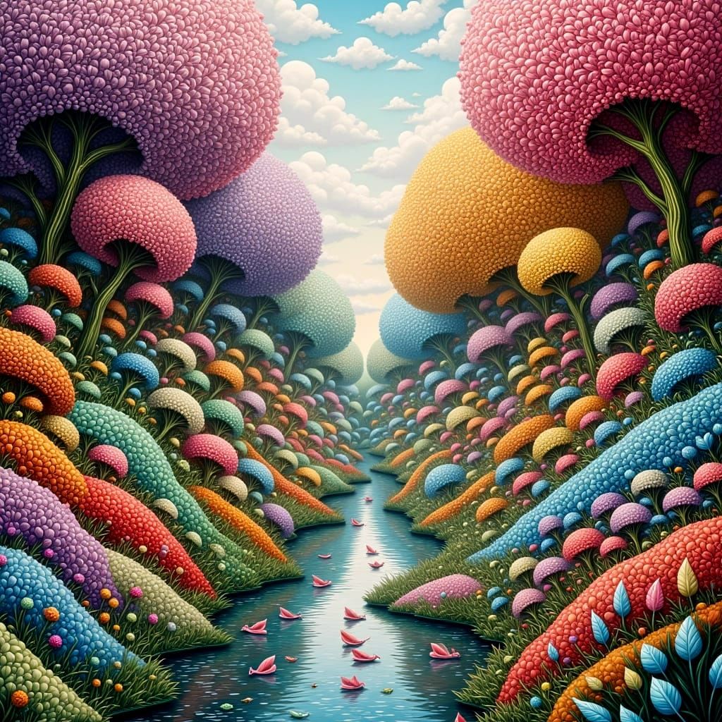 Surreal Floral Oasis in Heavenly Soft Focus