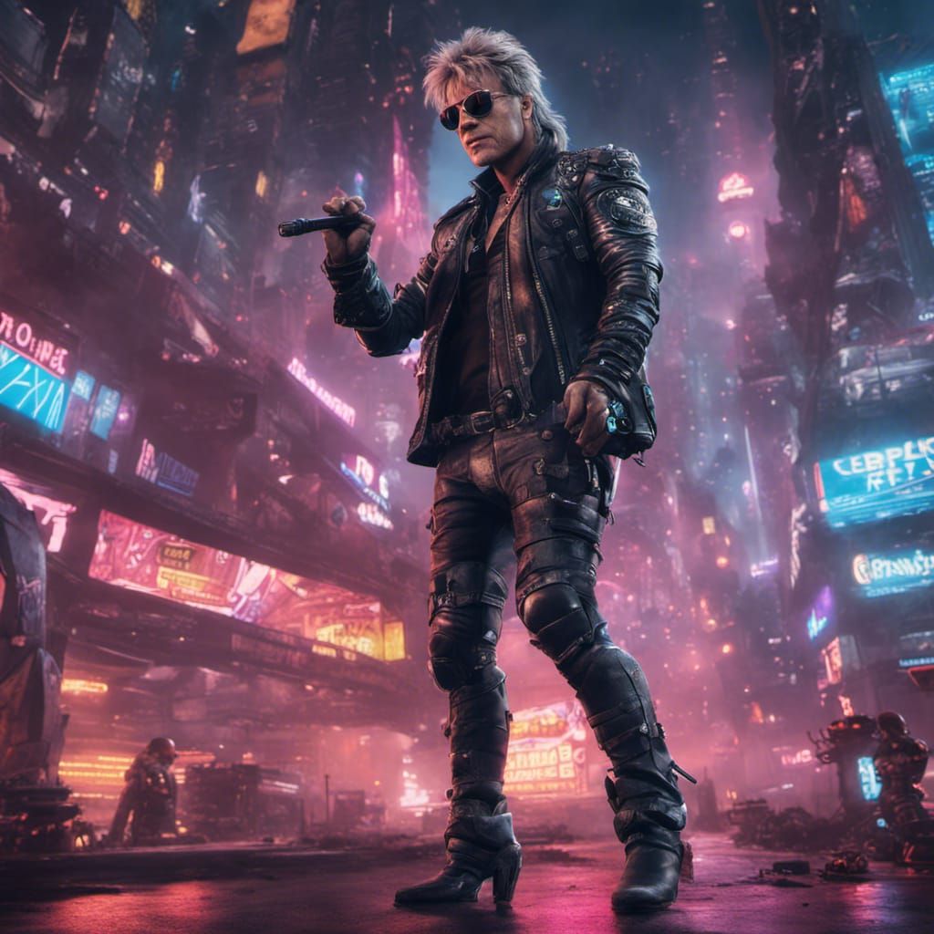 Bon Jovi in Cyberpunk Outfit