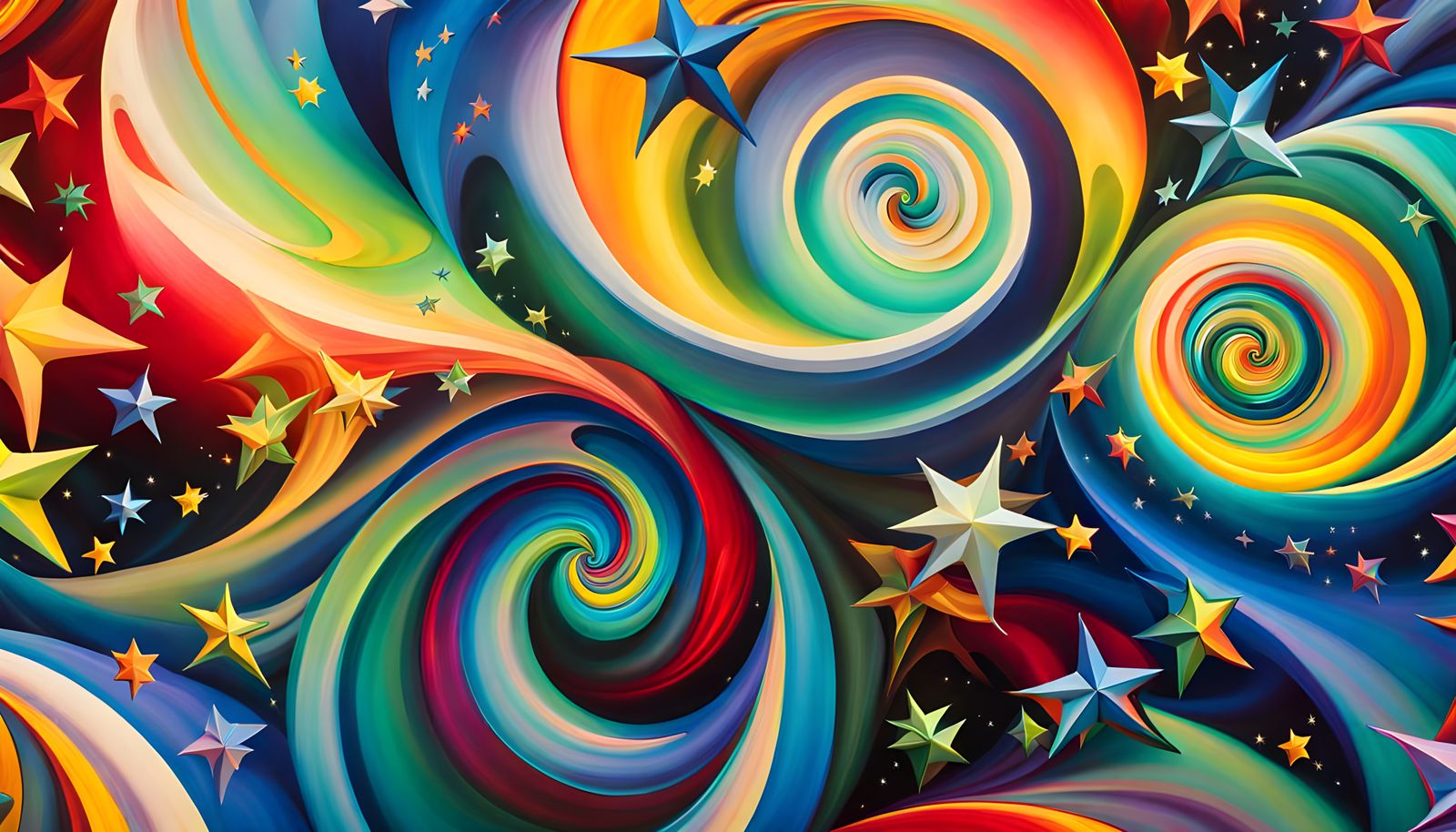 Iridescent Star Cluster Formation as Impasto Painting