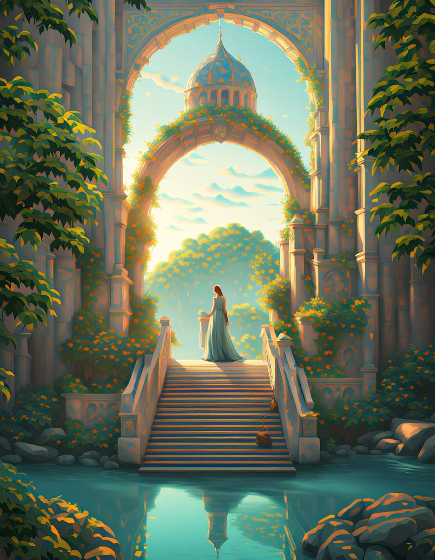 Sophisticated Magical Realm Book Cover in Minimalist Style