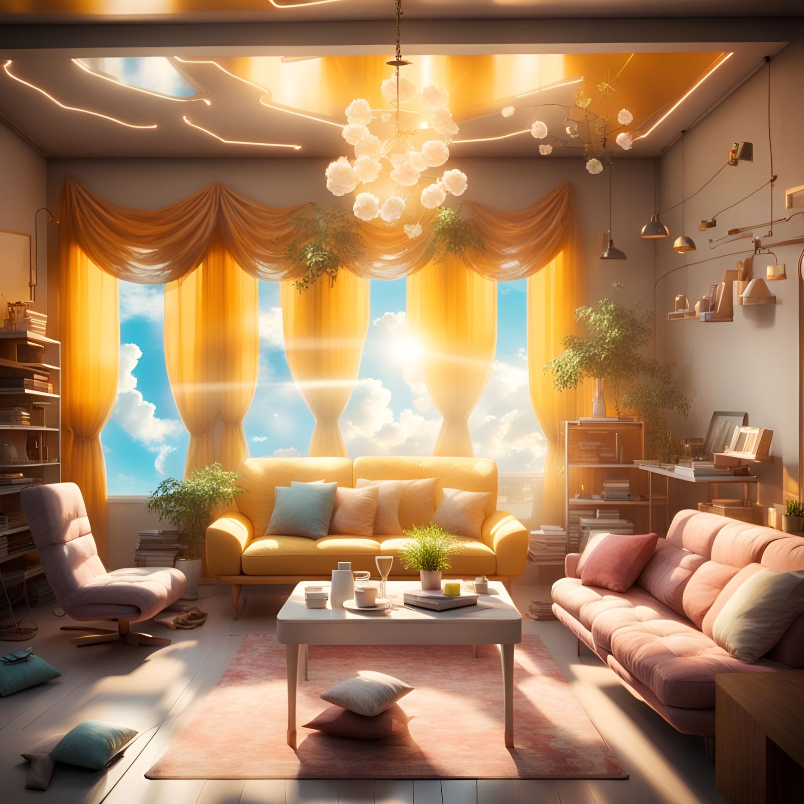 Mecha Style Experimental Living Room Interior Design