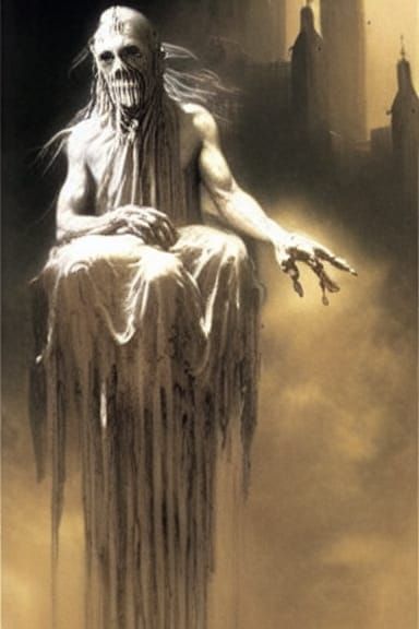 Terrifying Angel in Gothic Horror Style