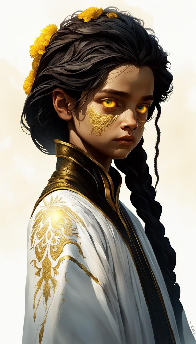 Hyperrealistic Portrait of a Wild, Sweet Girl