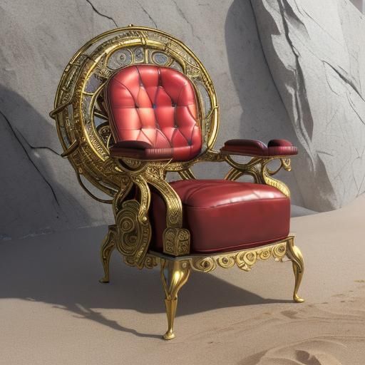 Metallic Electric Chair in Hyperdetailed 3D