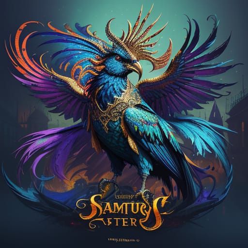 Ornate Birdcages in Vibrant Splash Art Style