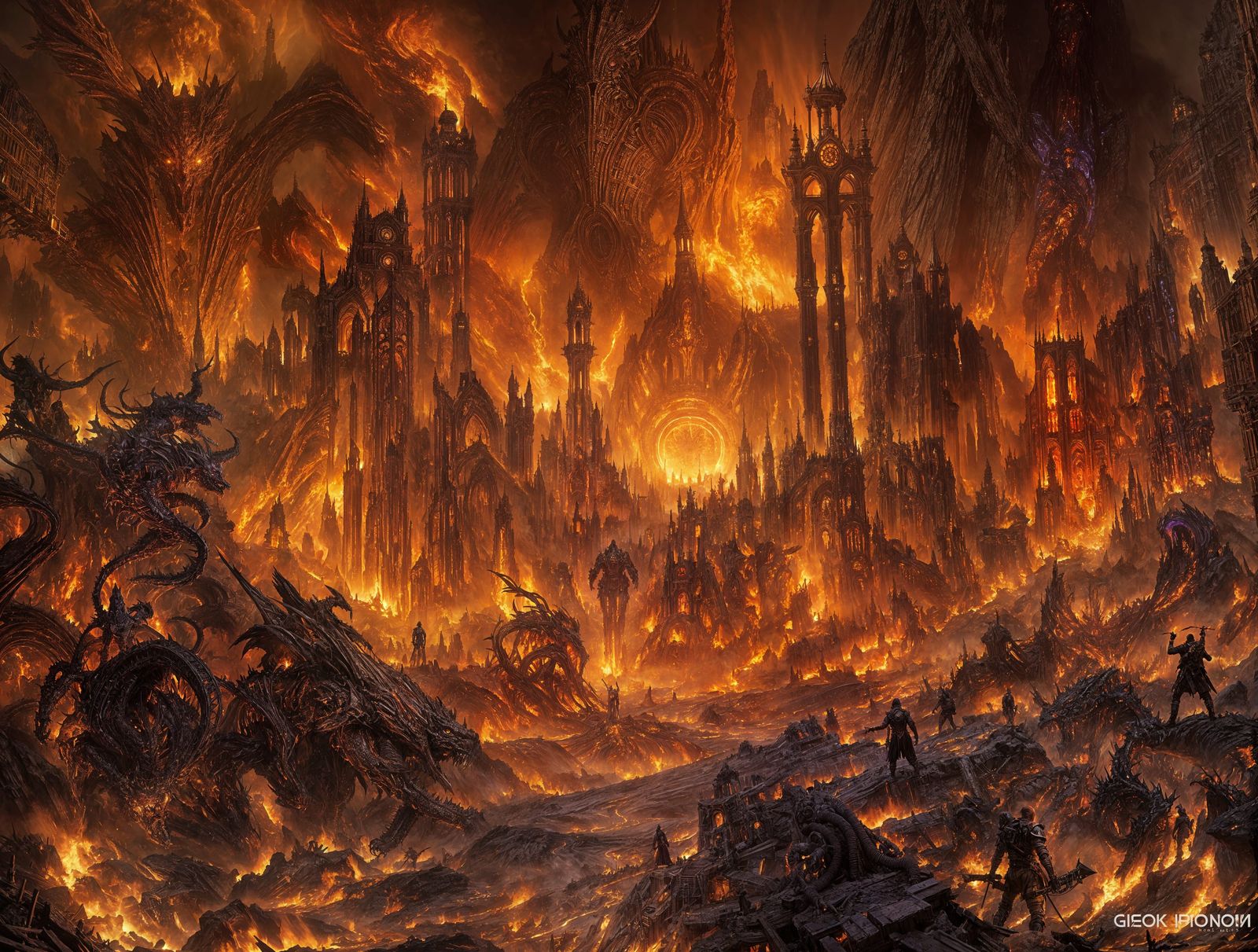 Cyberpunk Apocalypse in Deep, Vibrant Colors