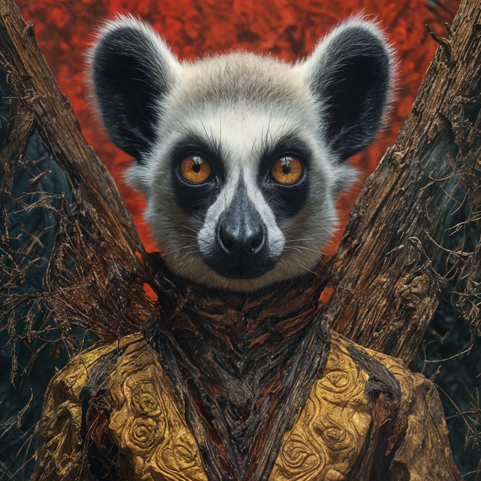 Cinematic Portrait of Asmodeus Lemur with Detailed Features