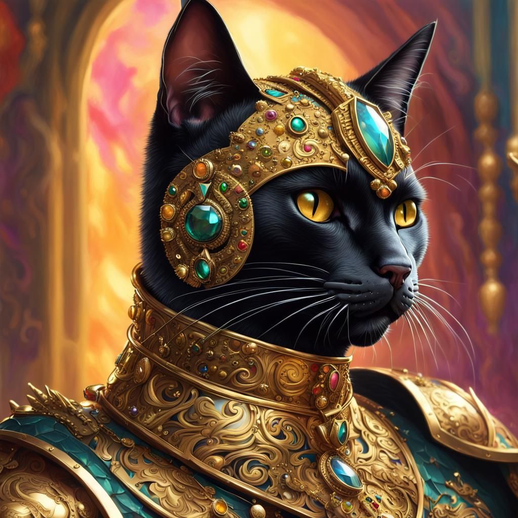 Bombay Cat Noble Leader in Gilded Armor