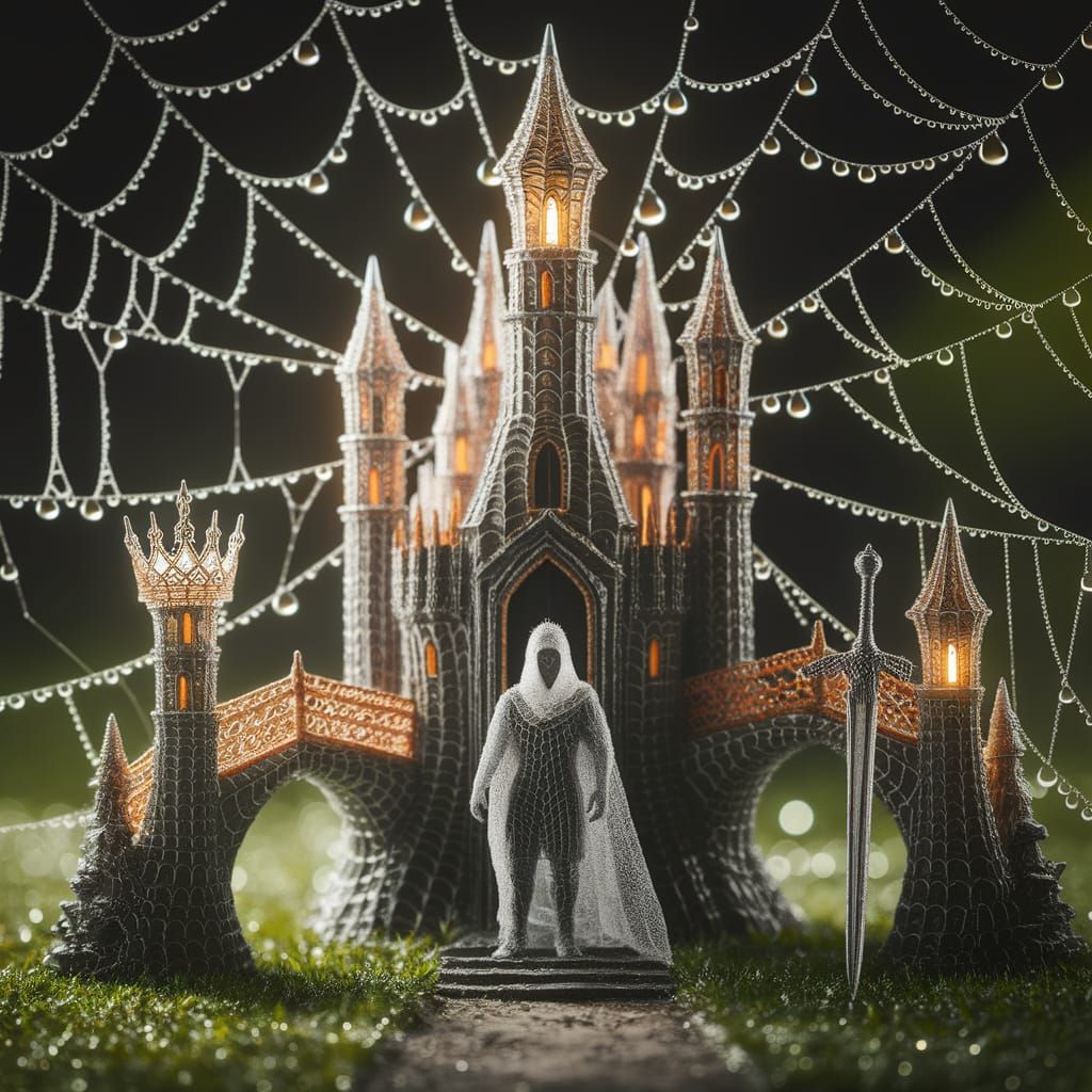 Ghostly Knight in Silk Armor at Majestic Castle