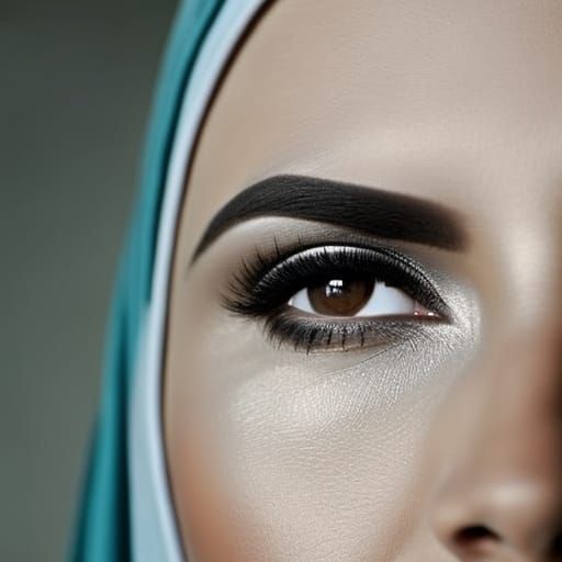 Portrait of a Beautiful Muslim Woman in Hijab