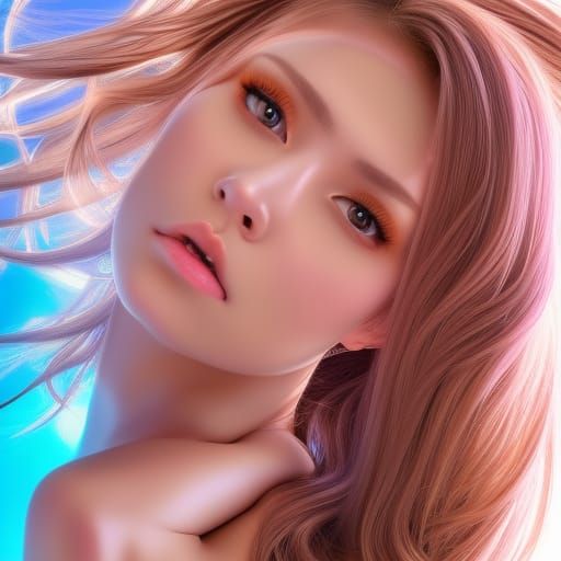 Exotic Angel in Art Nouveau Armor