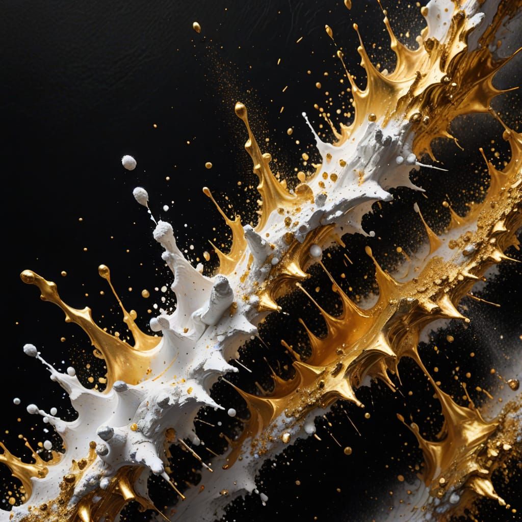 Shimmering Gold Dust Splash Art