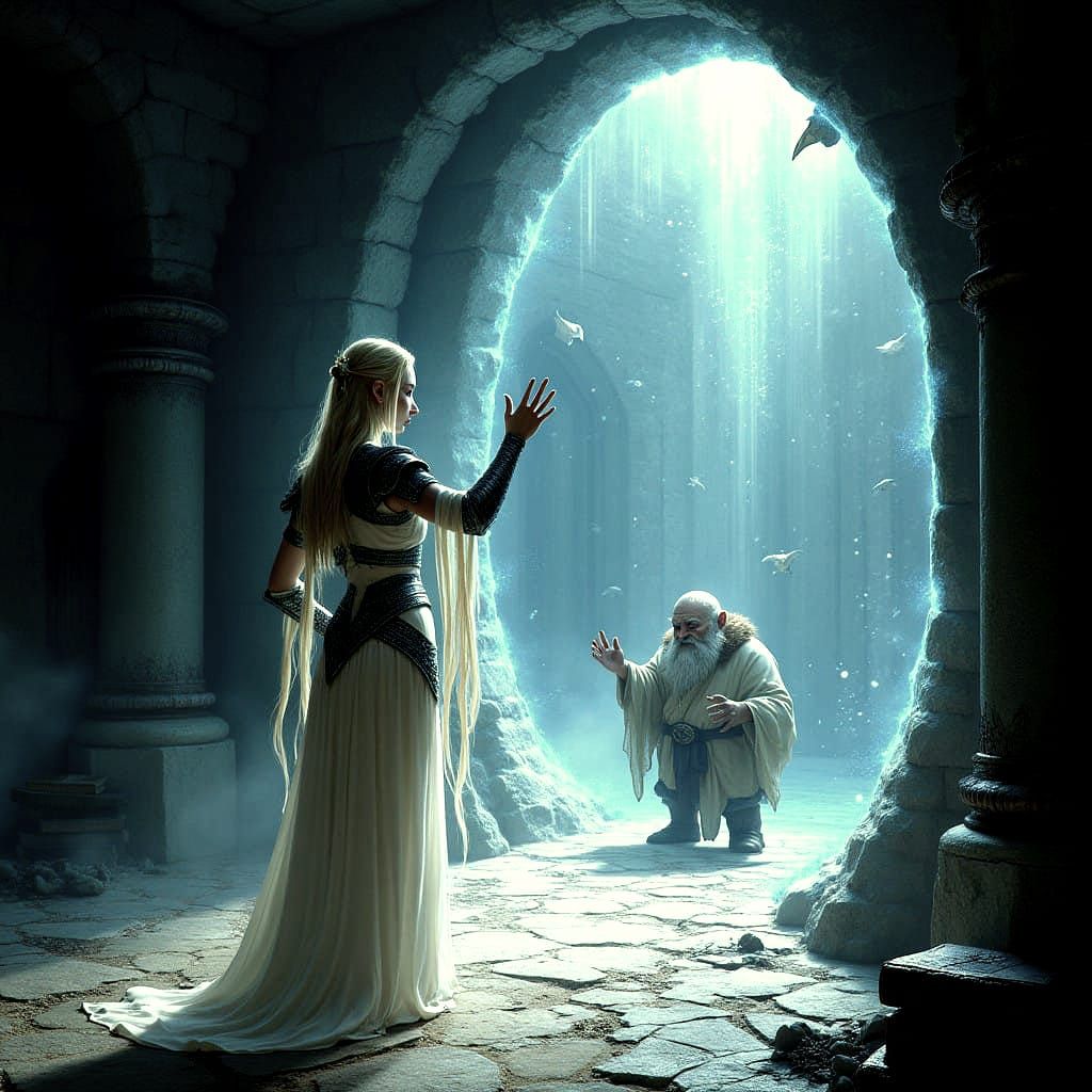 Majestic Elf Unveils Hidden Chamber of Ancient Tomes and Mys...