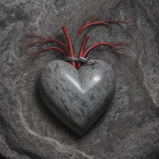 Realistic Heart in Misty Wilderness