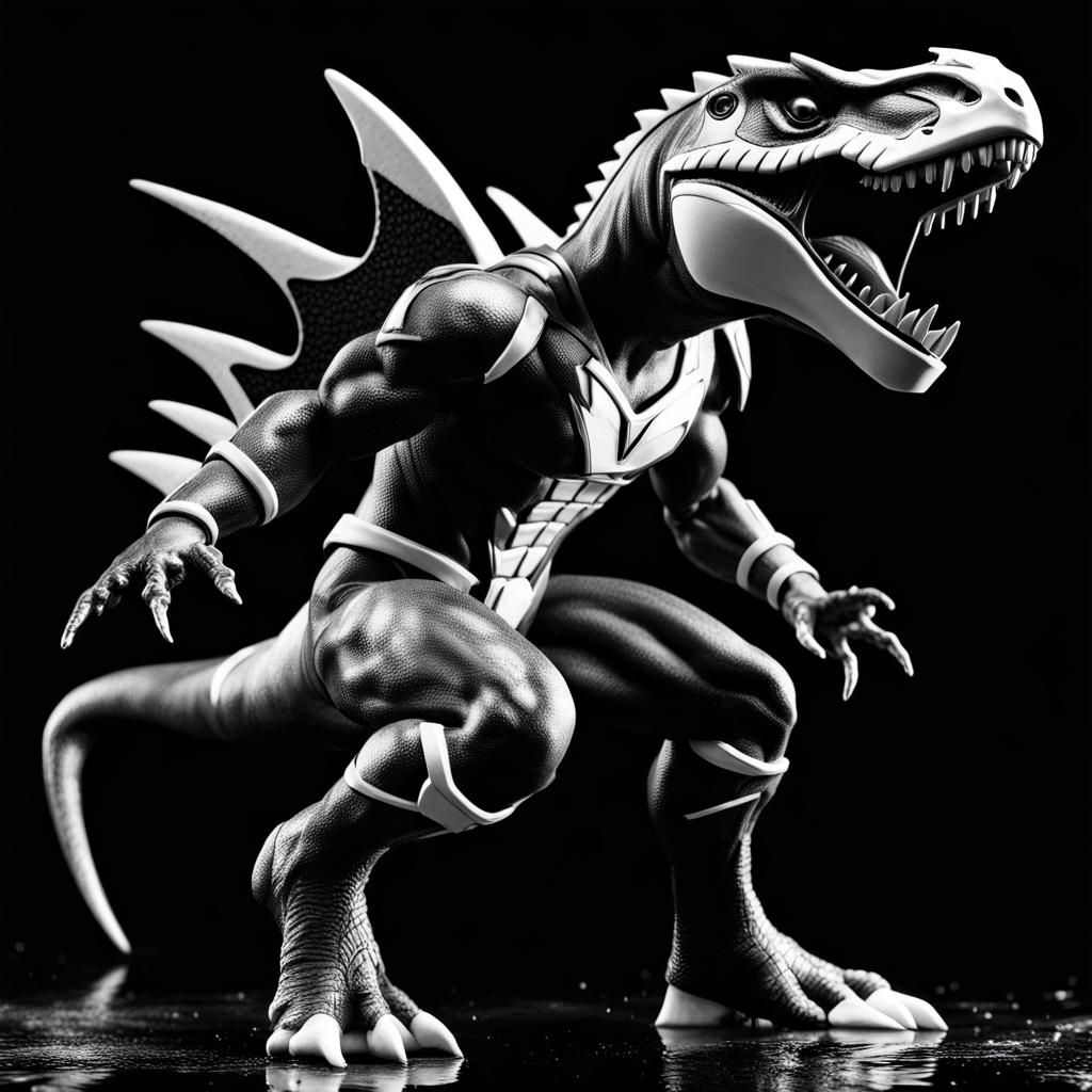 Power Ranger Dino Thunder Action Figure in Splash Art