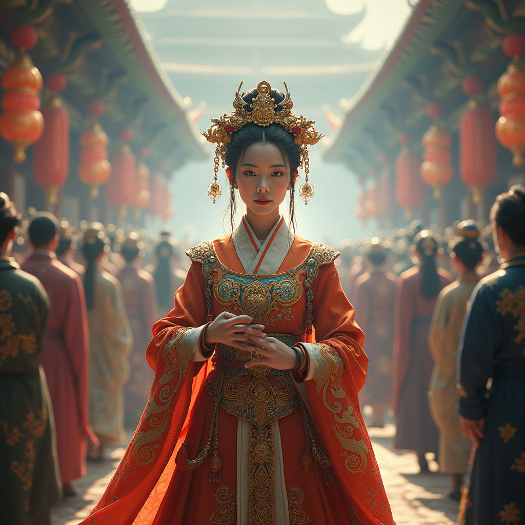 Jisoo as Empress in Ornate Imperial Attire