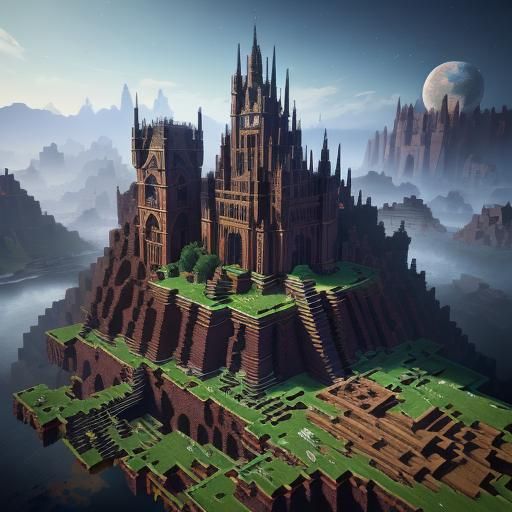 Detailed Minecraft Landscape in Unreal Engine 5
