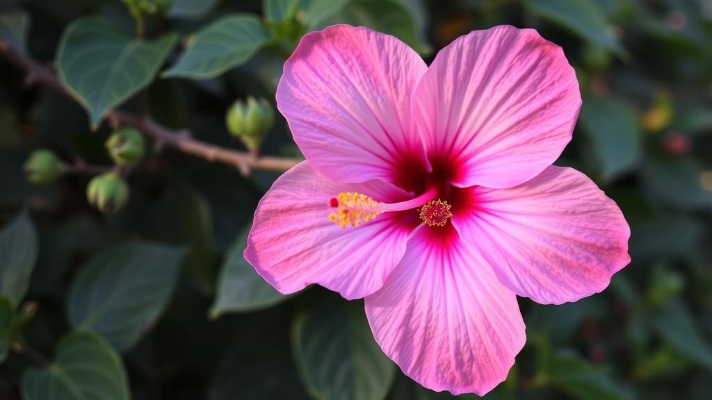 Iridescent Hibiscus and Jacaranda Floral Display