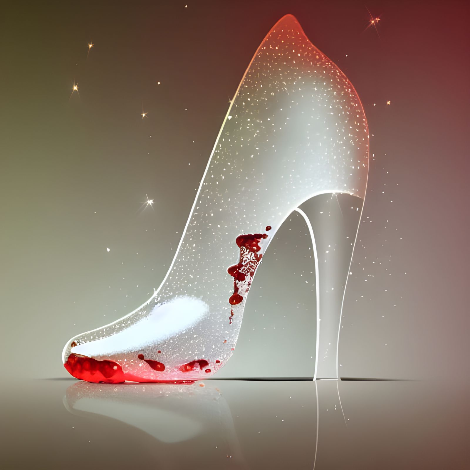 Cinderella's Glass Slipper with Dripping Liquid