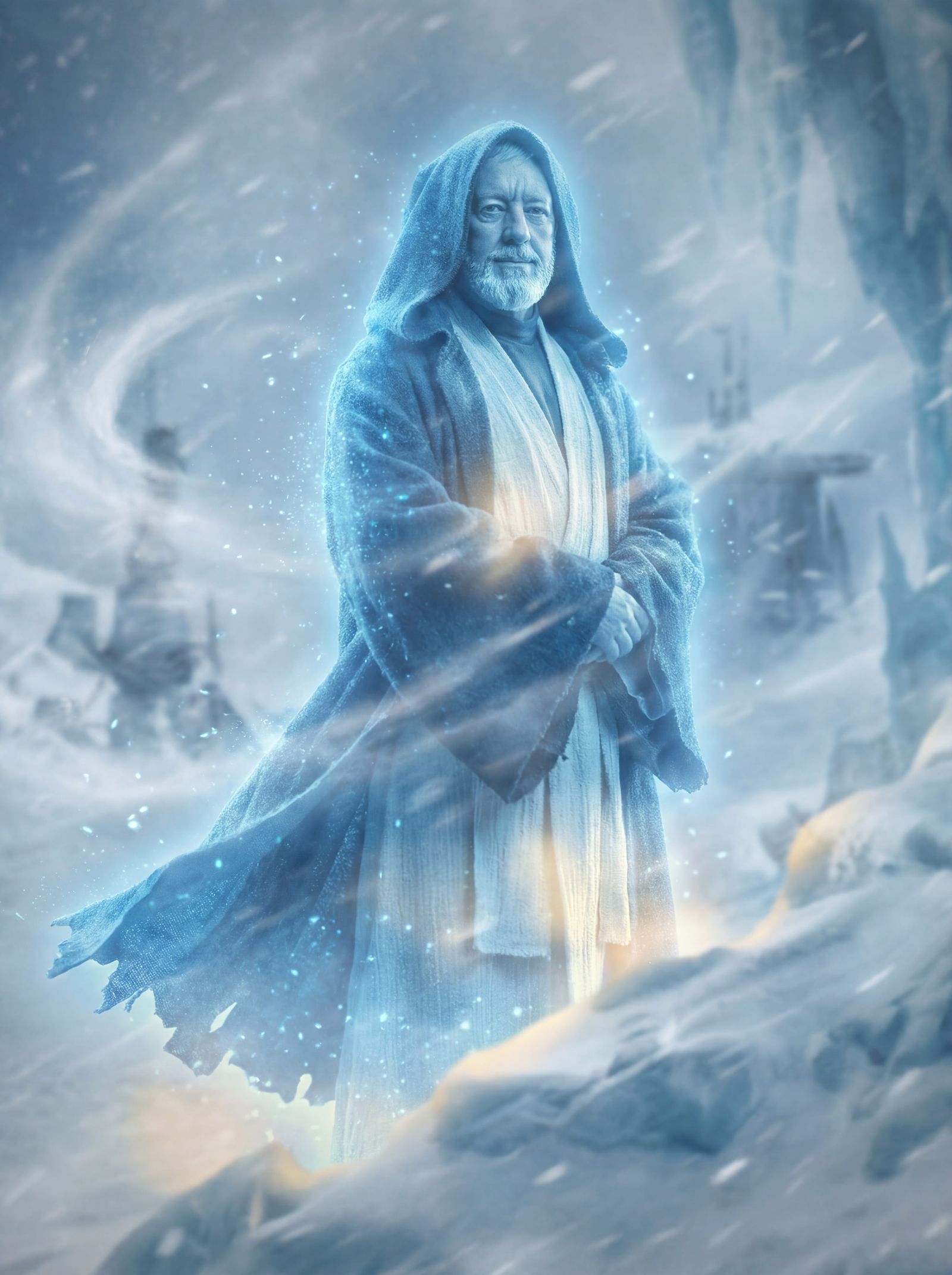 Obi-Wan Force Ghost in Hoth Blizzard