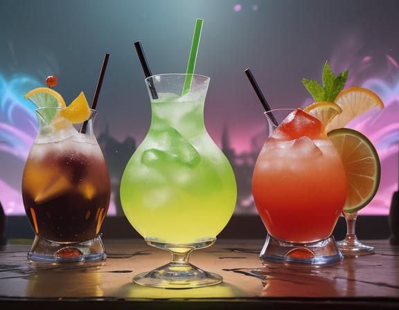 Goblins Enjoying Cocktails in Neon Nightclub: Concept Art