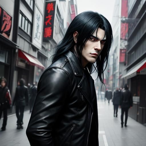 Anime Style: Demonic Possession of Long-Haired Man