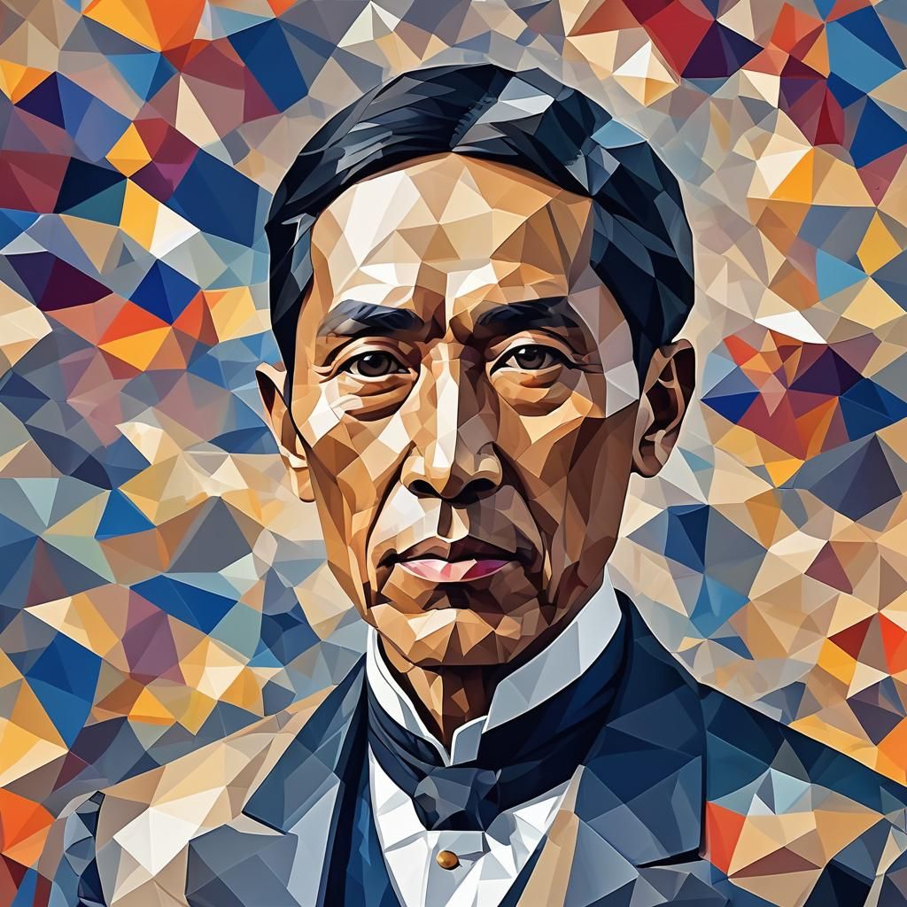 Low Poly Vector Art of Apolinario Mabini