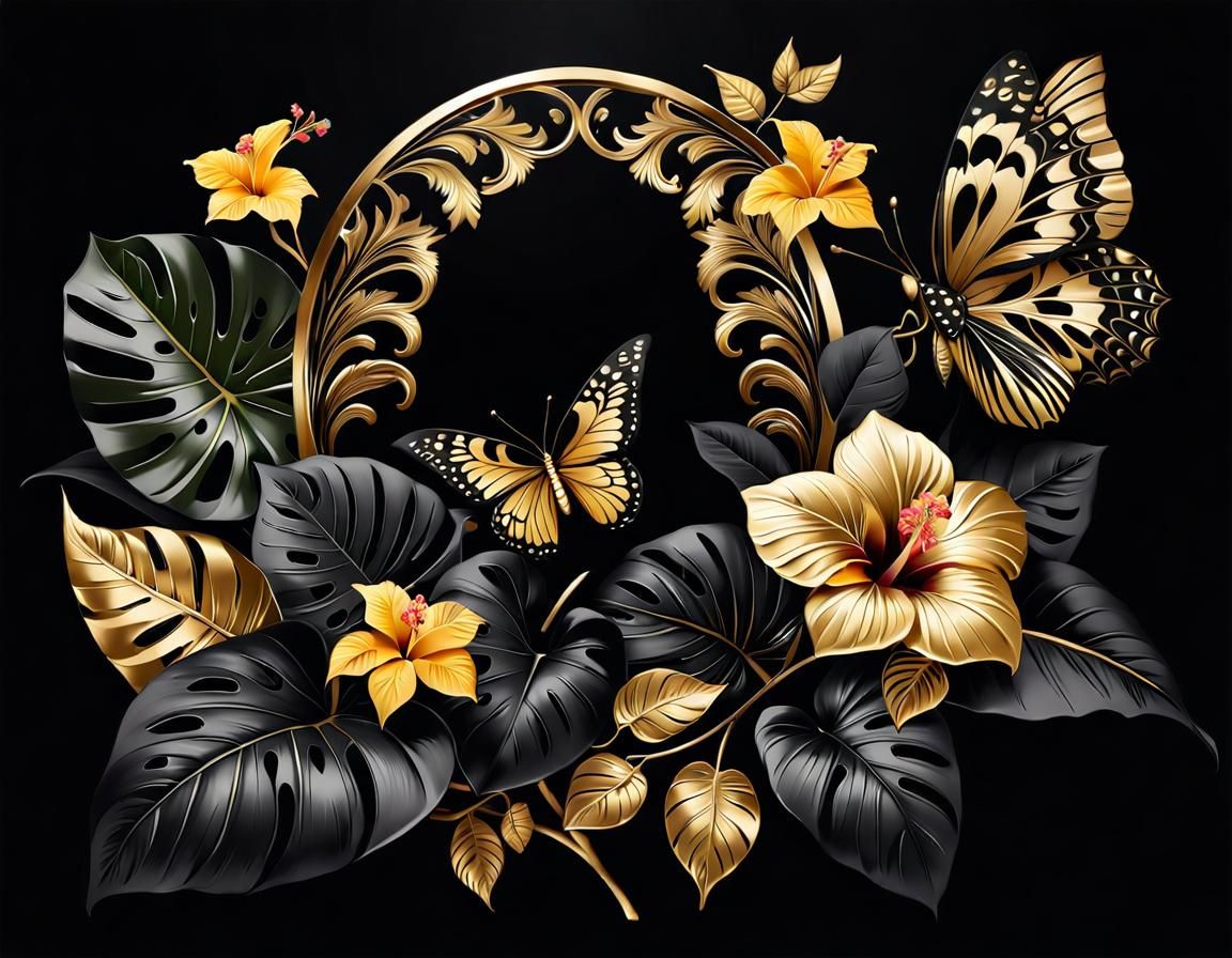 Tropical Gold Butterfly