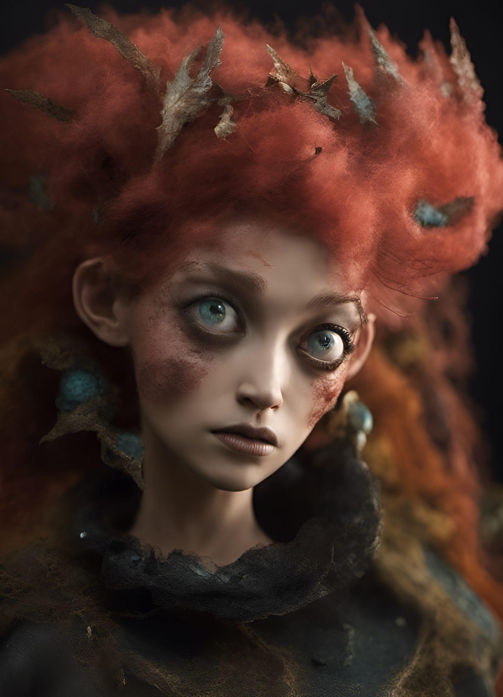 Hybrid People-Bugs in Dramatic Embroidered Style