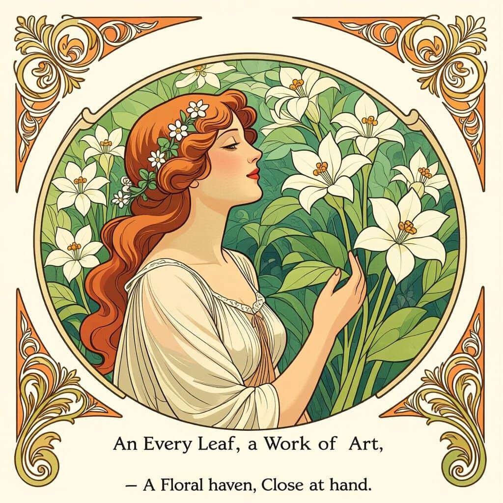 Art Nouveau Floral Haven