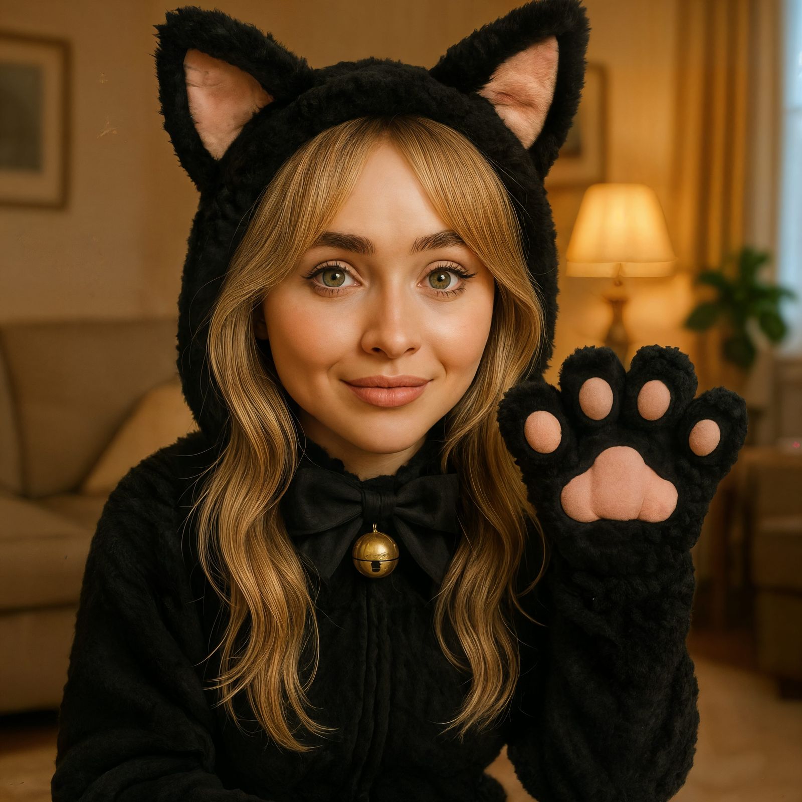 Sabrina Carpenter in Cat Costume: Adorable AI Portrait