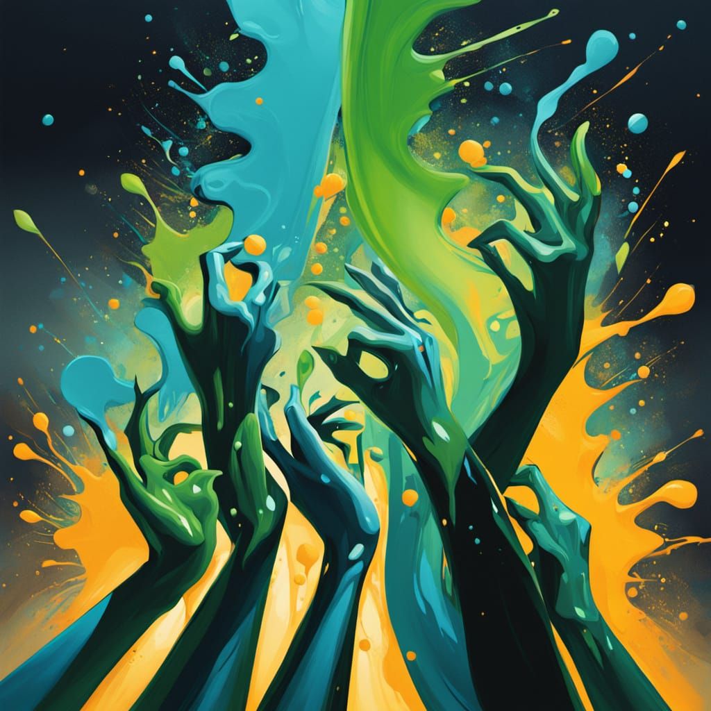 Surreal Graffiti Art: Women Dancing on a Thumb