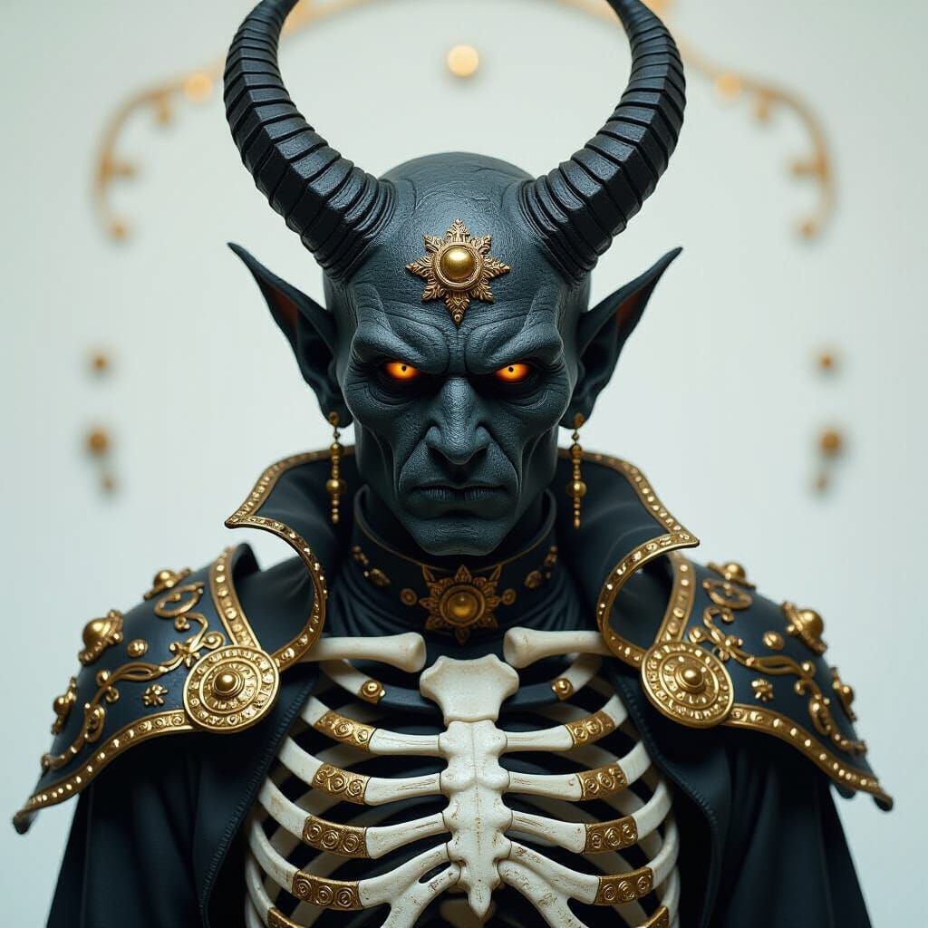 Monstrous Demon of Alabaster and Gold