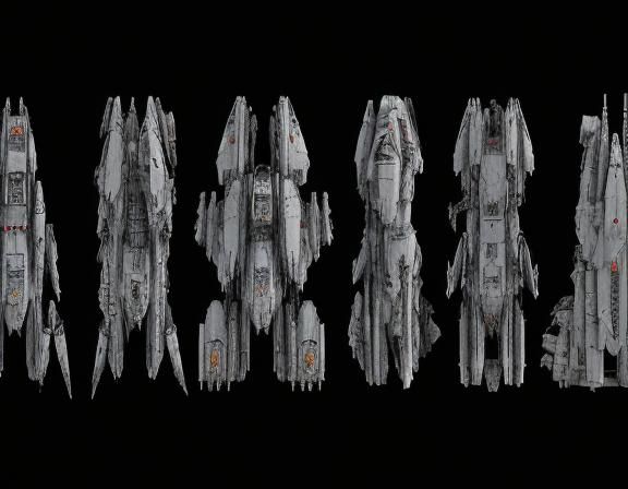 2D Sci-Fi Battleship Game Asset Sheet