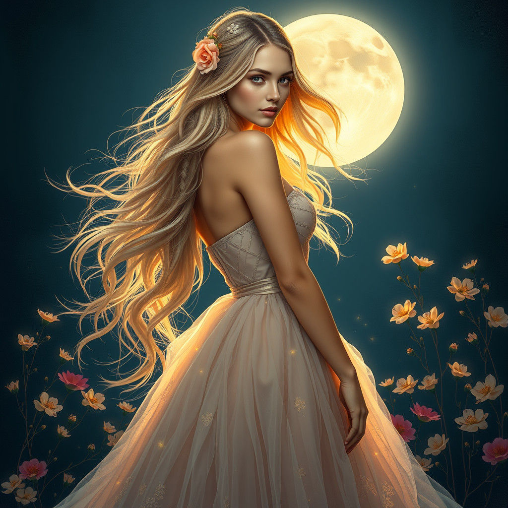 Full moon lady
