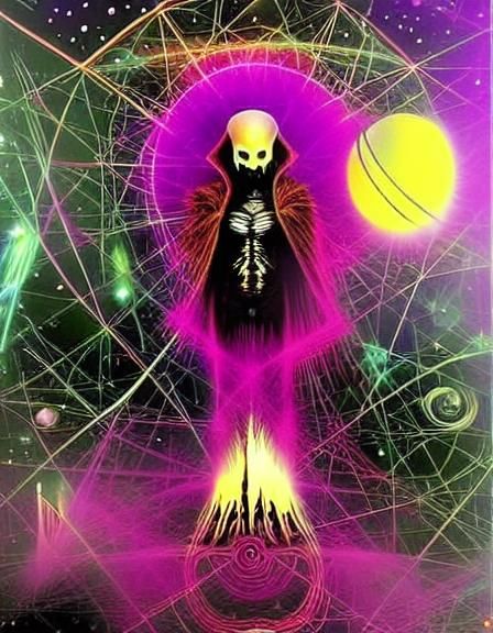 Alien Structures on Distant Planet in Horror Style