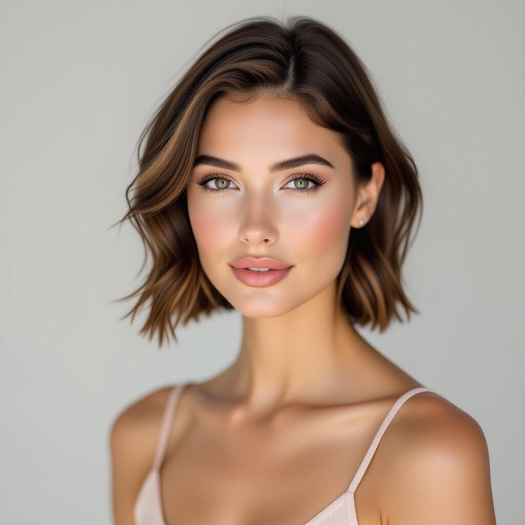 Photorealistic Portrait of a Woman in Studio Lighting