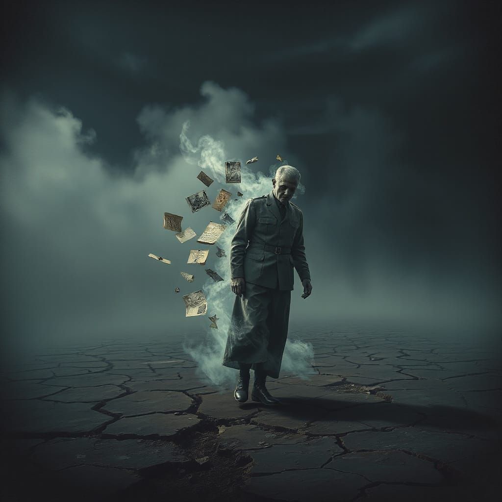 Ghostly Figure in Endless Plain of Memories