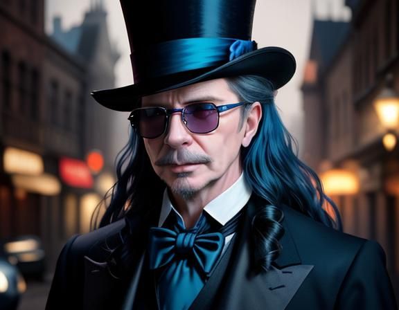 Young Gary Oldman as Dracula in London, Photorealistic
