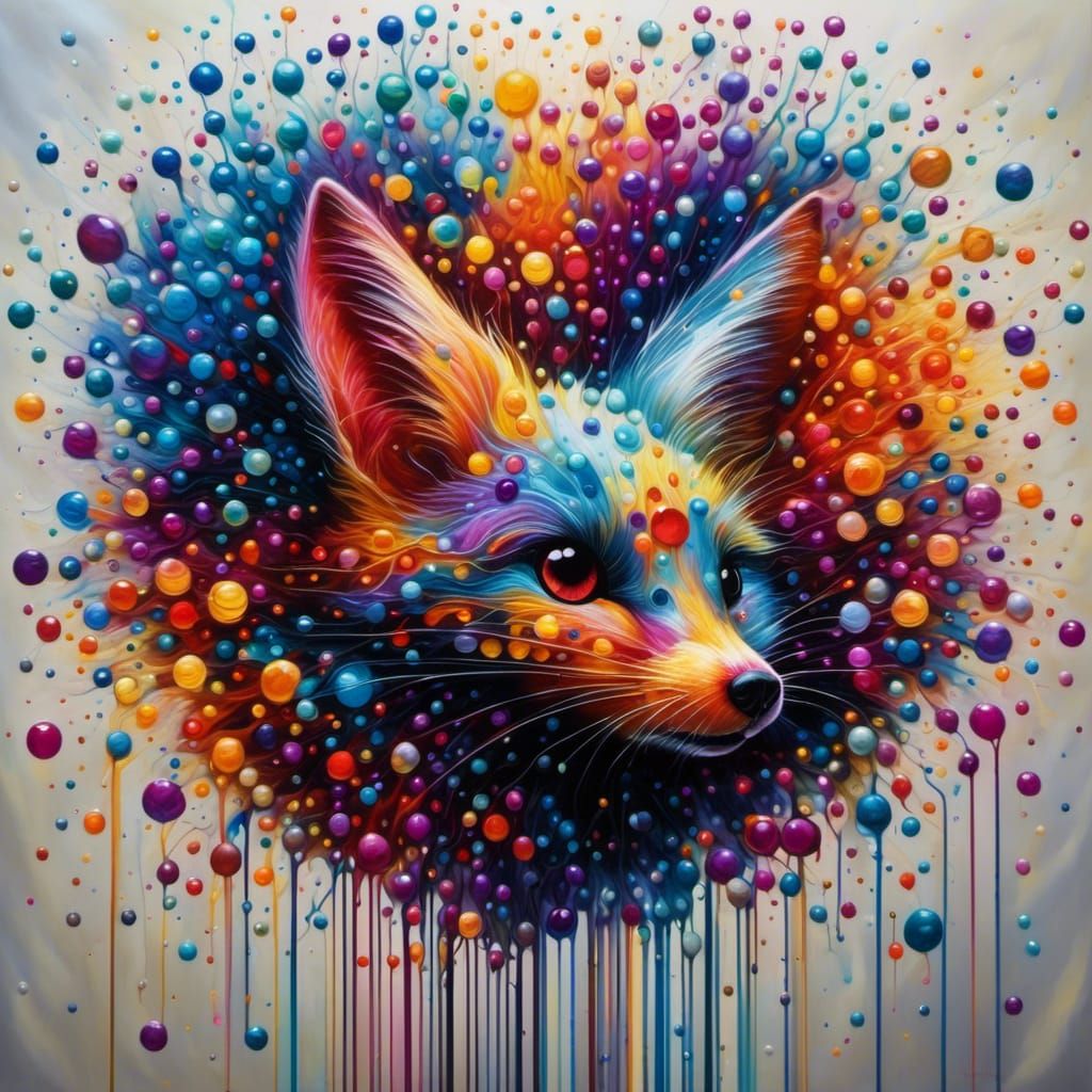 Plus-Sized Goth Fairy in Alcohol Ink Style