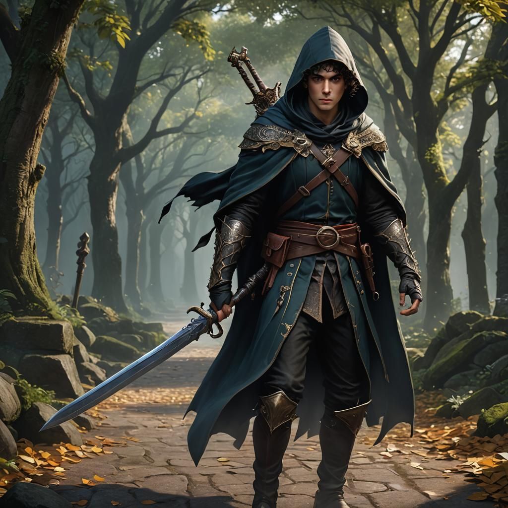 Elf Thief Ning Que: Detailed Fantasy Concept Art